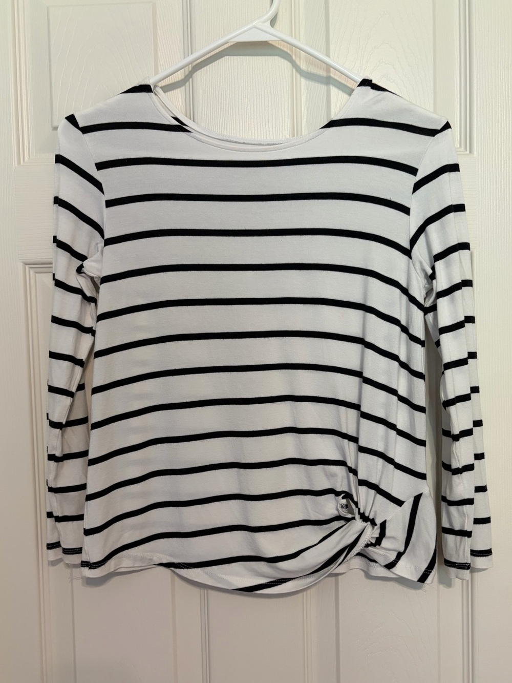 Rumi + Ryder black and white striped long sleeve tee - Size M (8-10)